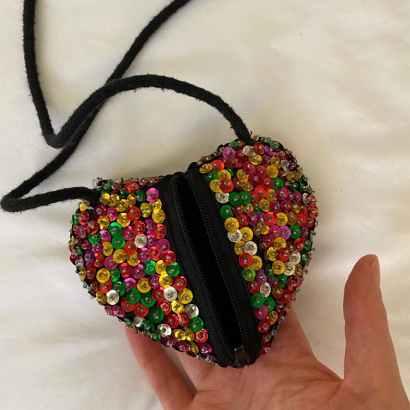 COPY - Amazing Rainbow Sequined Coin Purse with Strap - Picture 3 of 4